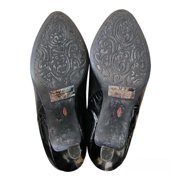 Clarks Artisan Black High Heel Patent Leather and Leather Upper Size 6 - Picture 10 of 12